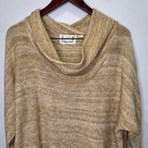 Anthropologie Field Flower Cowl Neck Tunic Sweater Side Slits Size Medium - Picture 4 of 13